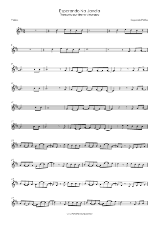 Cogumelo Plutão Esperando Na Janela score for Violin