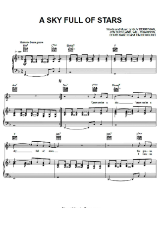 Coldplay  score for Piano