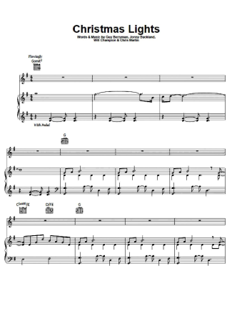 Coldplay  score for Piano