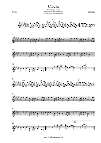 Coldplay  score for Flute
