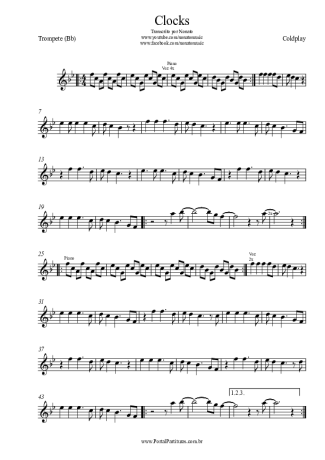 Coldplay  score for Trumpet