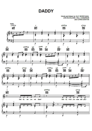 Coldplay  score for Piano