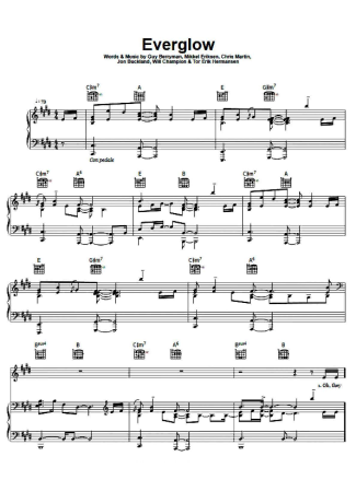 Coldplay  score for Piano