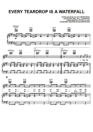 Coldplay  score for Piano