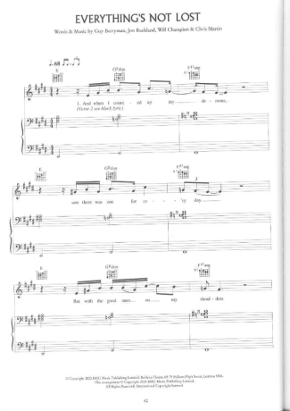 Coldplay  score for Piano