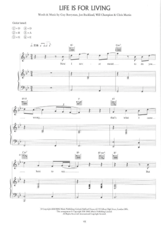 Coldplay  score for Piano