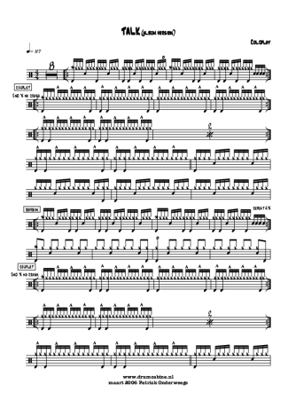 Coldplay Square One score for Drums