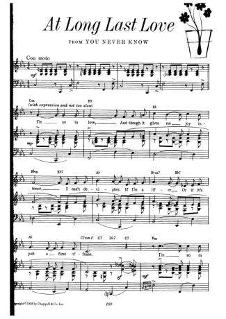 Cole Porter At Long Last Love score for Piano