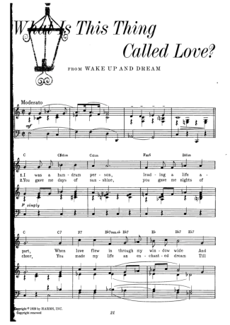 Cole Porter What Is This Thing Called Love_ score for Piano