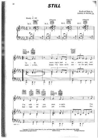 Commodores  score for Piano