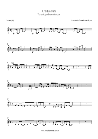 Comunidade Evangélica de Nilópolis  score for Clarinet (Bb)