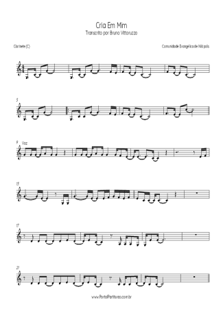 Comunidade Evangélica de Nilópolis  score for Clarinet (C)