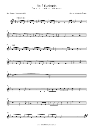Comunidade da Graça  score for Tenor Saxophone Soprano (Bb)