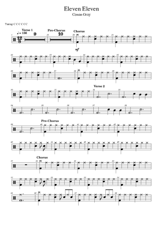 Conan Gray  score for Drums