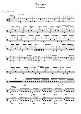 Score for Drums