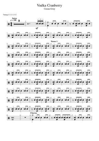Score for Drums