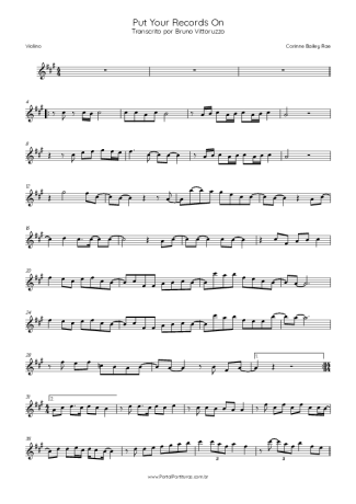 Corinne Bailey Rae Put Your Records On score for Violin