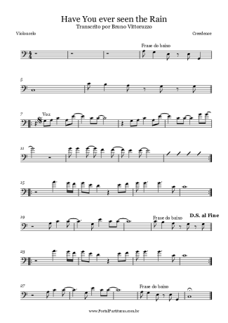 Creedence Clearwater Revival  score for Cello