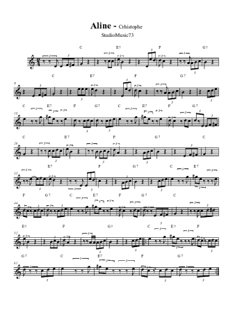 Crhistophe Aline score for Tenor Saxophone Soprano Clarinet (Bb)