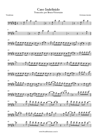 Cristiano Araújo Caso Indefinido score for Trombone