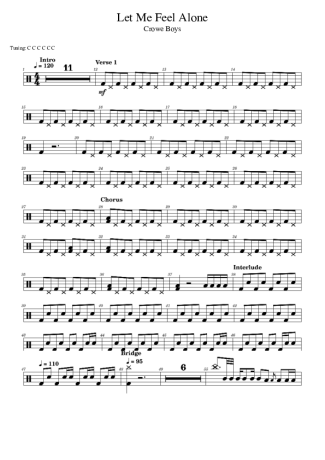 Score for Drums