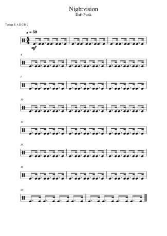 Score for Drums