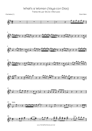 Dani Klein What´s A Woman (Vaya Con Dios) score for Clarinet (C)