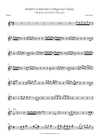 Dani Klein What´s A Woman (Vaya Con Dios) score for Flute
