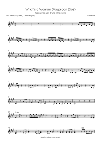 Dani Klein  score for Tenor Saxophone Soprano (Bb)