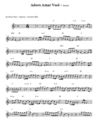 Daniel  score for Tenor Saxophone Soprano Clarinet (Bb)