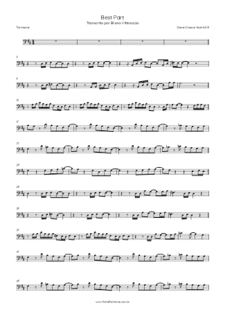 Daniel Caesar feat H.E.R  score for Trombone