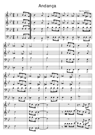 Danilo Caymmi Andança score for Voice and Choir