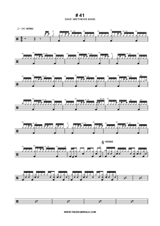 Dave Matthews Band #41 score for Drums