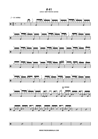 Dave Matthews Band  score for Drums