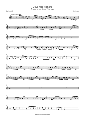 Davi Sacer  score for Clarinet (C)