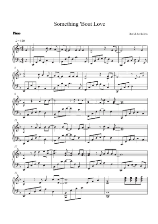 David Archuleta Something Bout Love score for Piano