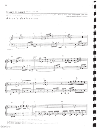 David Foster Glory Of Love score for Piano