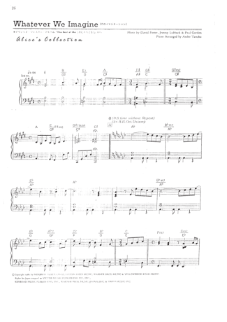 David Foster Whatever We Imagine score for Piano