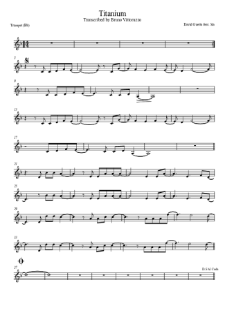 David Guetta feat Sia Titanium score for Trumpet