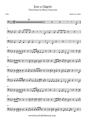 David Lee Roth  score for Cello