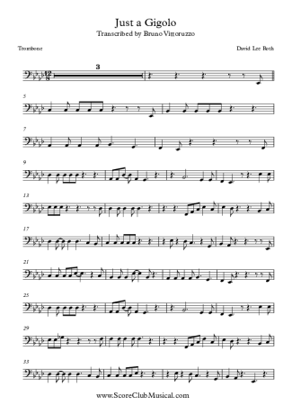 David Lee Roth  score for Trombone