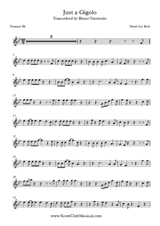 David Lee Roth  score for Trumpet