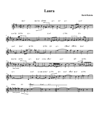 David Raksin Laura score for Clarinet (Bb)
