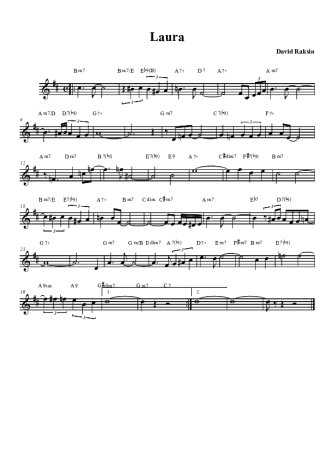 David Raksin Laura score for Tenor Saxophone Soprano (Bb)