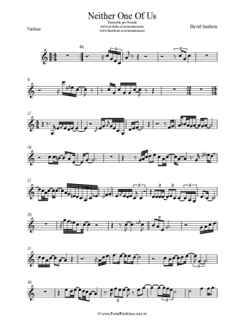 David Sanborn  score for Violin