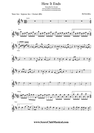 DeVotchKa  score for Clarinet (Bb)