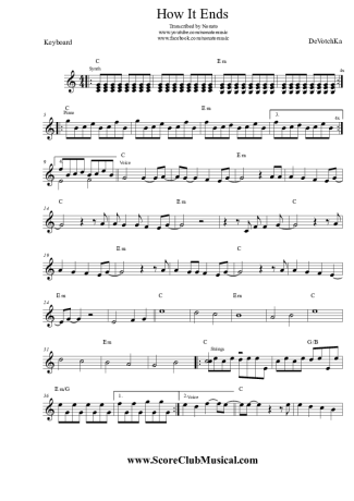 DeVotchKa How It Ends score for Keyboard