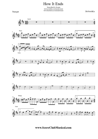 DeVotchKa How It Ends score for Trumpet