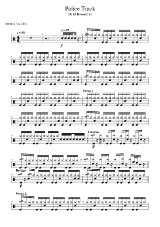 Score for Drums