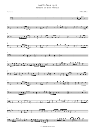 Debbie Gibson Lost In Your Eyes score for Trombone